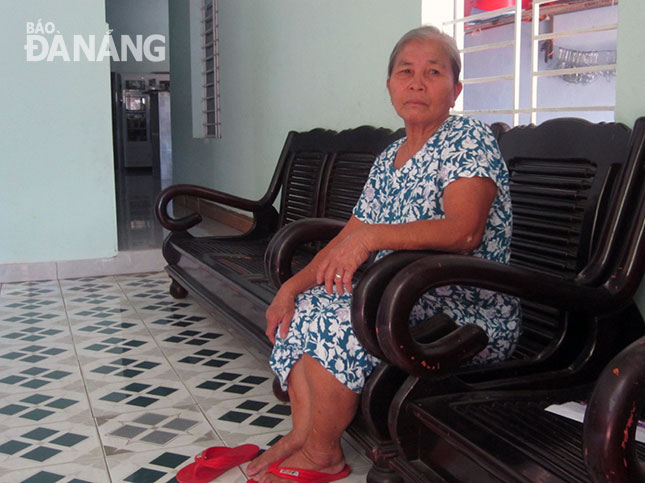 A social policy beneficiary in her new house