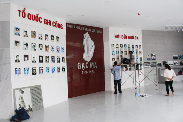 Bảo tàng ngầm Gạc Ma tại Khu tưởng niệm - nơi trưng bày các kỷ vật của liệt sĩ Gạc Ma do gia đình hiến tặng