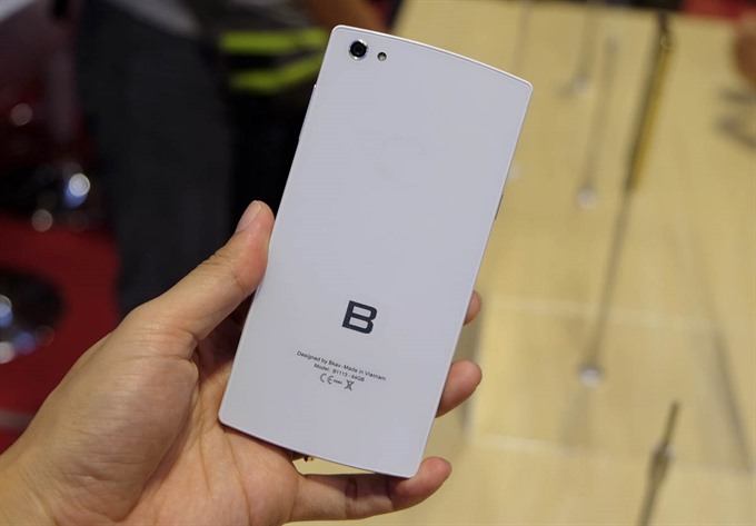 A view of the first version of BPhone, the first made-in-Viet Nam smartphone 