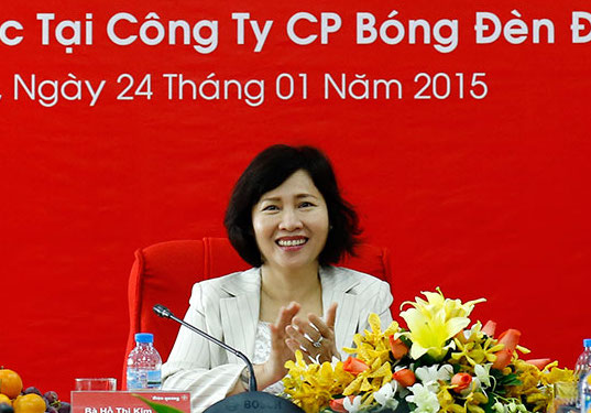 Sau khi bà Hồ Thị Kim Thoa rời Điện Quang để làm Thứ trưởng Bộ Công Thương, bà vẫn còn cổ phần tại Điện Quang và nhiều người thân nắm giữ các chức vụ chủ chốt tại công ty này