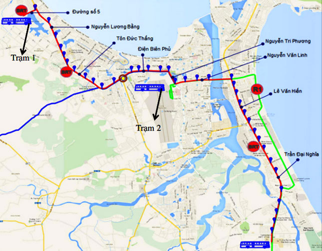 Sơ đồ tổng thể các tuyến BRT.