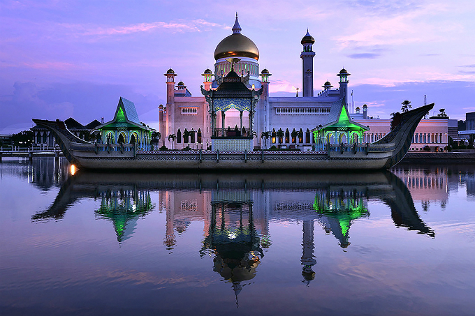 The photos were chosen from a pool of more than 10,000 entries. This one is of the Omar Ali Saifuddin Mosque in Brunei.