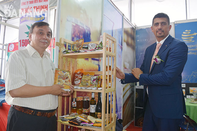 A stand featuring Hungarian products
