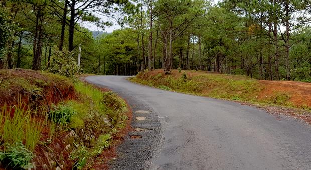 A beautiful road leading to the peak