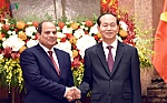 Chủ tịch nước Trần Đại Quang chủ trì lễ đón Tổng thống Ai Cập