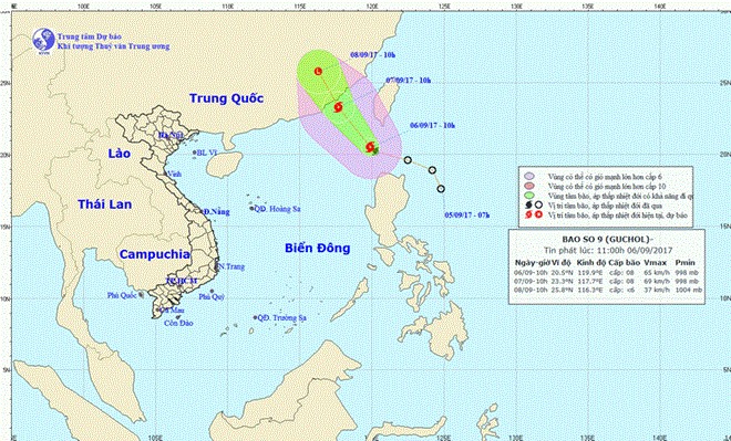 The path of the storm (Photo: Vietnamnews)