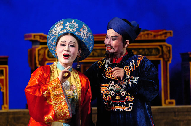 A view of a Tuong performance by artistes from the Nguyen Hien Dinh Tuong Theatre