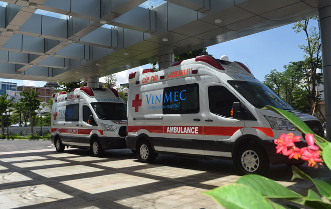  Fully-equipped ambulances at the hospital