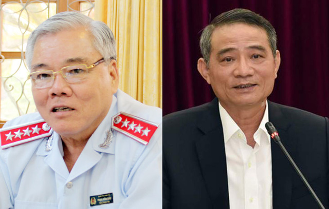 Tổng Thanh tra Chính phủ Phan Văn Sáu (trái) và Bộ trưởng Bộ Giao thông vận tải Trương Quang Nghĩa.