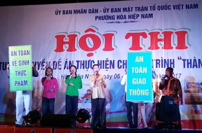 Hội thi tuyên truyền Chương trình “Thành phố 4 an” của Ủy ban MTTQ Việt Nam phường Hòa Hiệp Nam, quận Liên Chiểu.