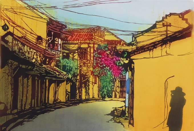 ‘A Hoi An Street’ work by Toba Mika (Photo: Vietnamnews)