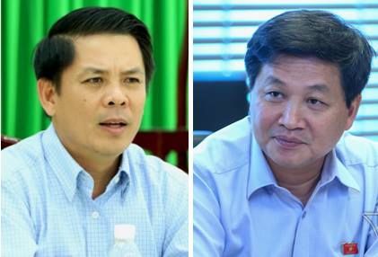 Ông Nguyễn Văn Thể (trái) và ông Lê Minh Khái được đề nghị phê chuẩn làm Bộ trưởng Giao thông vận tải và Tổng Thanh tra Chính phủ