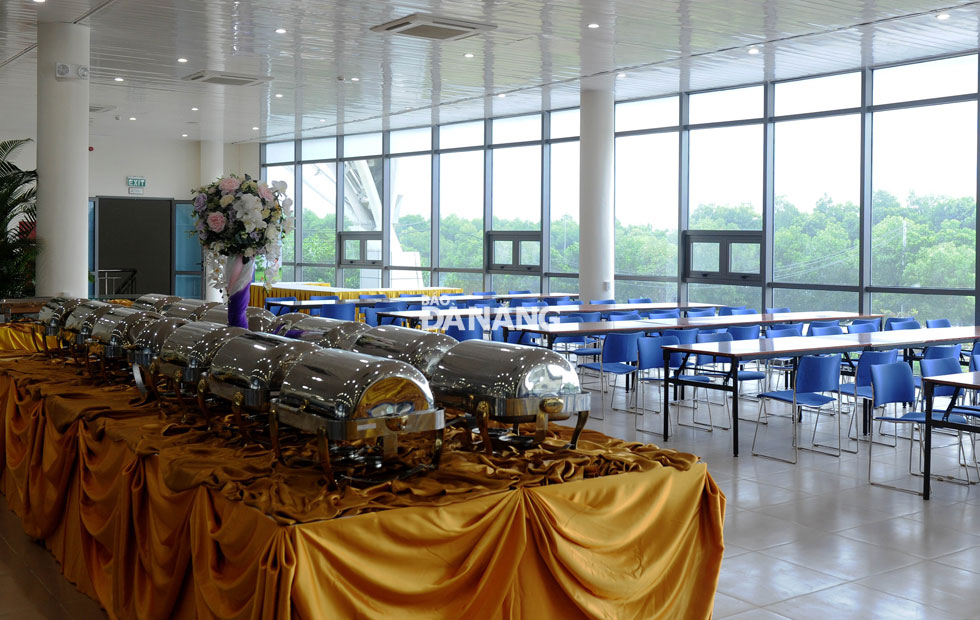 The Centre’s dining area provides complimentary food services for accredited media during AELW