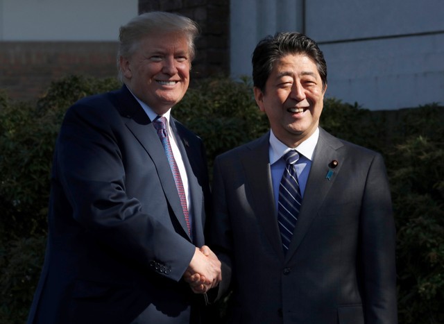 Tổng thống Trump và Thủ tướng Nhật Bản Shinzo Abe.