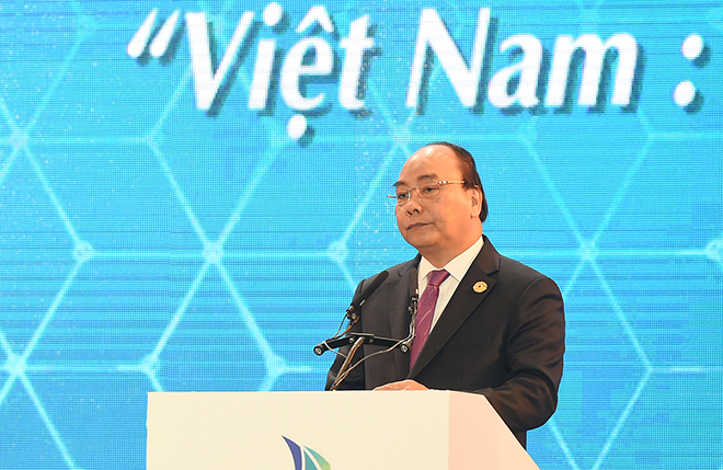Prime Minister Phuc addressing the Summit
