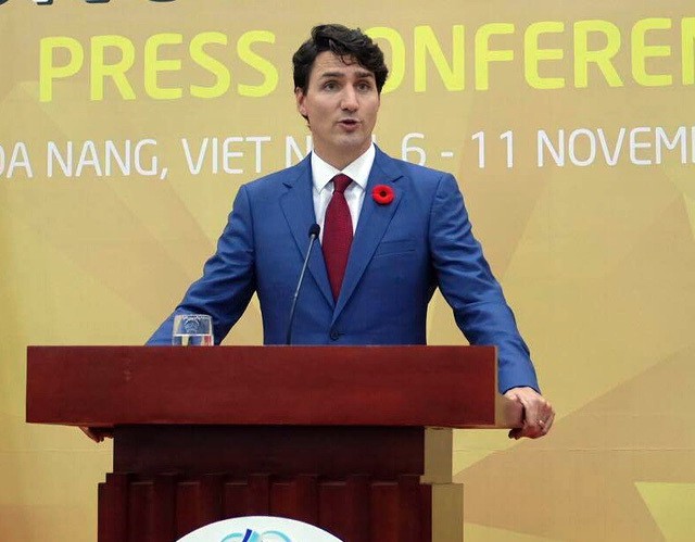 Thủ tướng Canada Justin Trudeau tuyên bố vẫn luôn ủng hộ thương mại tự do. 