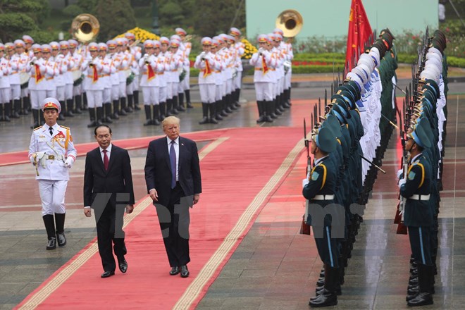 Chủ tịch nước Trần Đại Quang tin tưởng, trong bối cảnh khu vực và thế giới còn nhiều biến động, mối quan hệ hợp tác toàn diện, ổn định và cùng có lợi giữa Việt Nam và Hoa Kỳ sẽ là một nhân tố tích cực, góp phần quan trọng vào việc duy trì hòa bình, ổn định, hợp tác và phát triển ở khu vực và trên thế giới. (Ảnh: Minh Sơn)