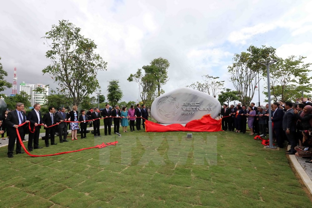 Lễ khai trương Công viên APEC - biểu tượng của sự kết nối cộng đồng trong đa dạng văn hóa. (Ảnh: TTXVN)