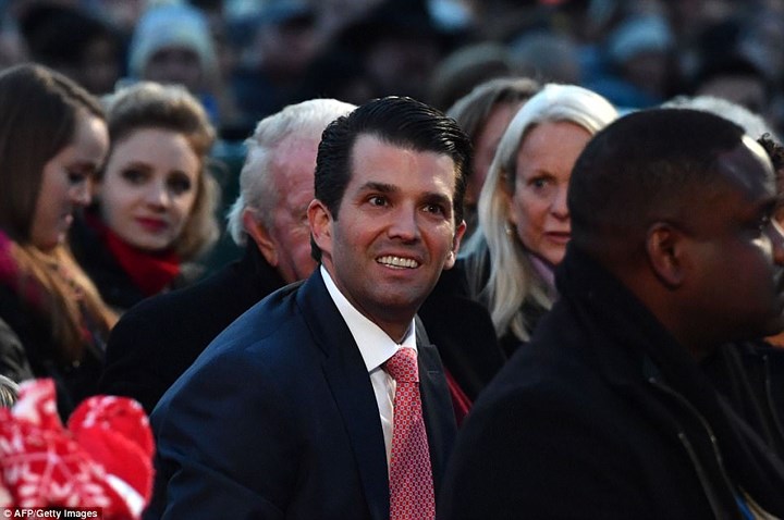 Donald Trump Jr. – con trai Tổng thống Mỹ Donald Trump có mặt tại buổi lễ. Ảnh: AFP/Getty.