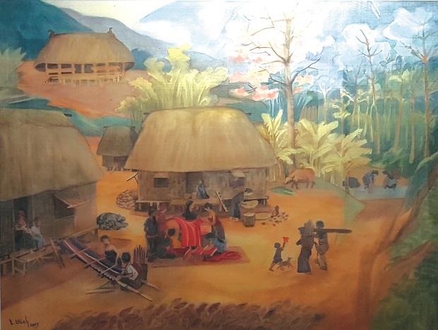 ‘Buoi Chieu O Ban Co Tu’ (Afternoon in a Co Tu Village) by Nguyen Tuong Vinh