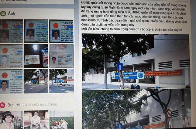 Qua trang facebook, lãnh đạo quận Ngũ Hành Sơn chỉ đạo xử lý nhanh tình trạng tập kết rác thải tại vỉa hè đường Ngũ Hành Sơn (khu vực Trường tiểu học Lê Lai).