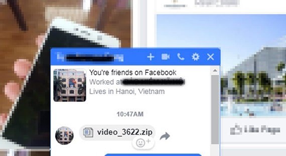 Vietnamese facebookers are being attacked by a new virus through the messenger app. (Photo: sggp.org.vn)