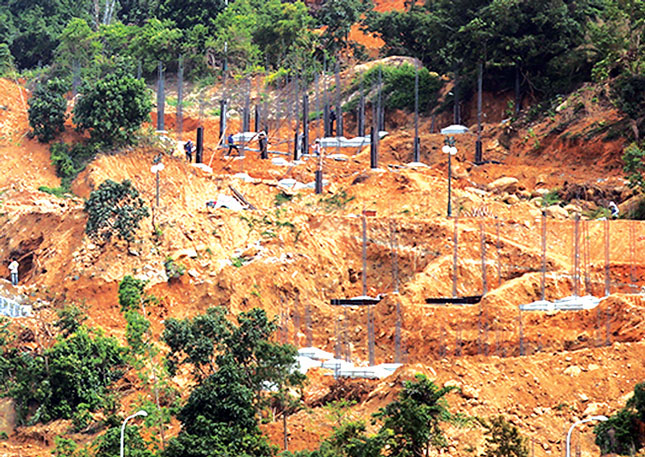 The unlicensed Bien Tien Sa eco-tourism area project (Photo: DNO reporters)