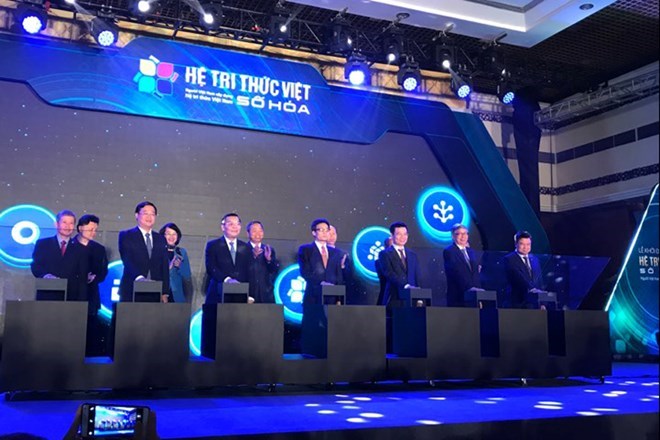 The “Digital Vietnamese knowledge system” project was launched in Hanoi on January 1 morning. (Source: VNA) 