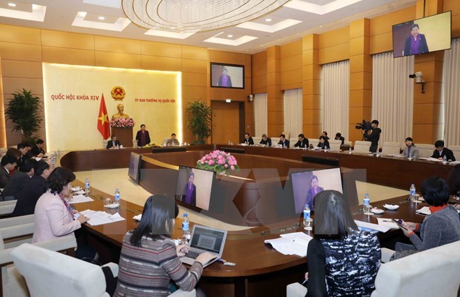 Permanent Vice Chairwoman of the Vietnam National Assembly Tong Thi Phong chairs the third meeting of the APPF-26 organisation board. (Source: VNA)