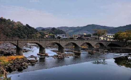 Yabakei Bridge, the longest arched stone bridge in Japan, Oita prefecture (Source www.japanvisitor.com)