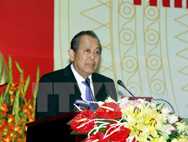 Phó Thủ tướng Trương Hòa Bình phát biểu chỉ đạo tại hội nghị. (Ảnh: Nguyễn Dân/TTXVN)