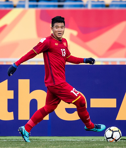  Star Ha Duc Chinh made the great efforts to the Vietnamese squad’ win over the Iraqi rivals (Photo: AFC)