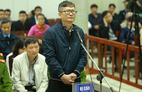 Bị cáo Đinh Mạnh Thắng tại tòa. (Ảnh: TTXVN)