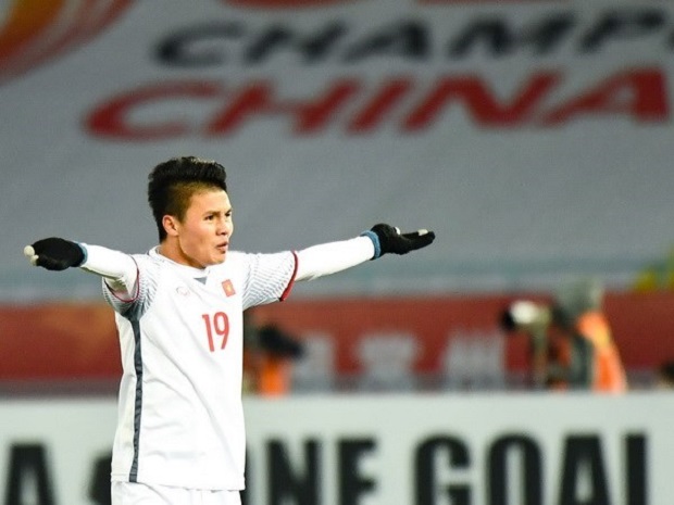 Le Quang Hai scores two goals in the semi-final match against Qatar (Source: AFC)