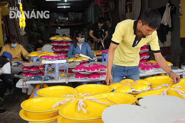 Decorative items ready for being installed across the city