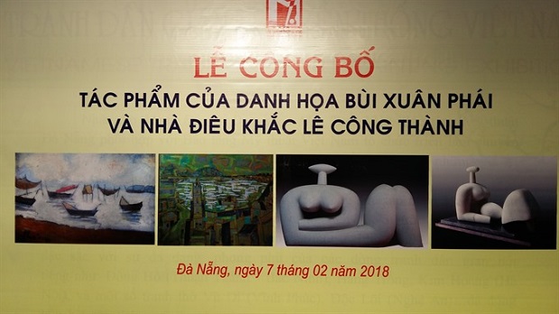 Banner of an exhibition of four artworks of Bùi Xuân Phái and Lê Công Thành. — VNS Photo Công Thành Read more at http://vietnamnews.vn/life-style/422642/famous-artists-work-on-display-for-tet.html#c96qzgbAcefeYeAw.99