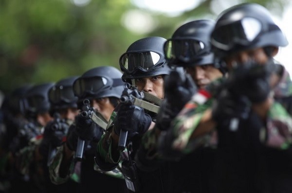 Counter-terrorism force in Indonesia. (Photo: Reuters)