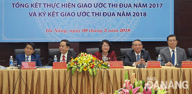 Các đại biểu tham dự hội nghị tổng kết công tác thi đua năm 2017 Ảnh: Sơn Trung 