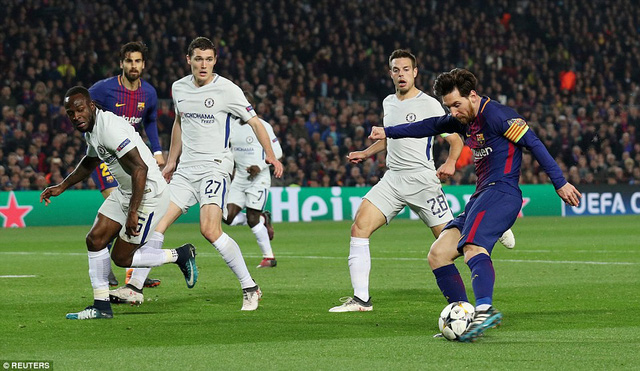 Messi đang là cầu thủ ấn tượng nhất ở vòng 1/8 Champions League, cùng với C.Ronaldo