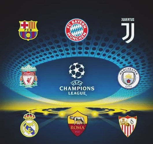 Vòng tứ kết Champions League có 3 đại diện của Tây Ban Nha, 2 của Anh, 2 của Italia và 1 của Đức.