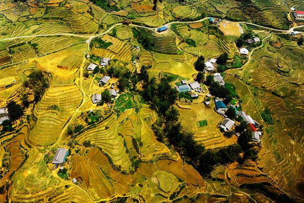 The Cat Cat village viewed from the above