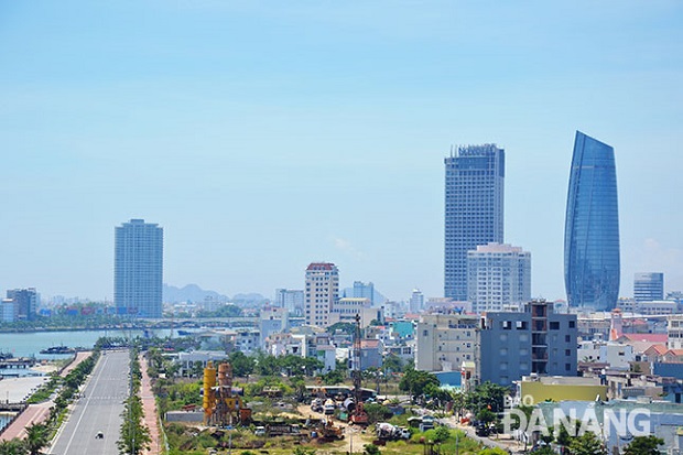 An overview of the city from the above 