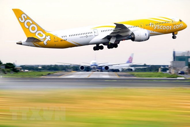 An aircraft of the low-cost airline Scoot (Photo: TTG Asia)