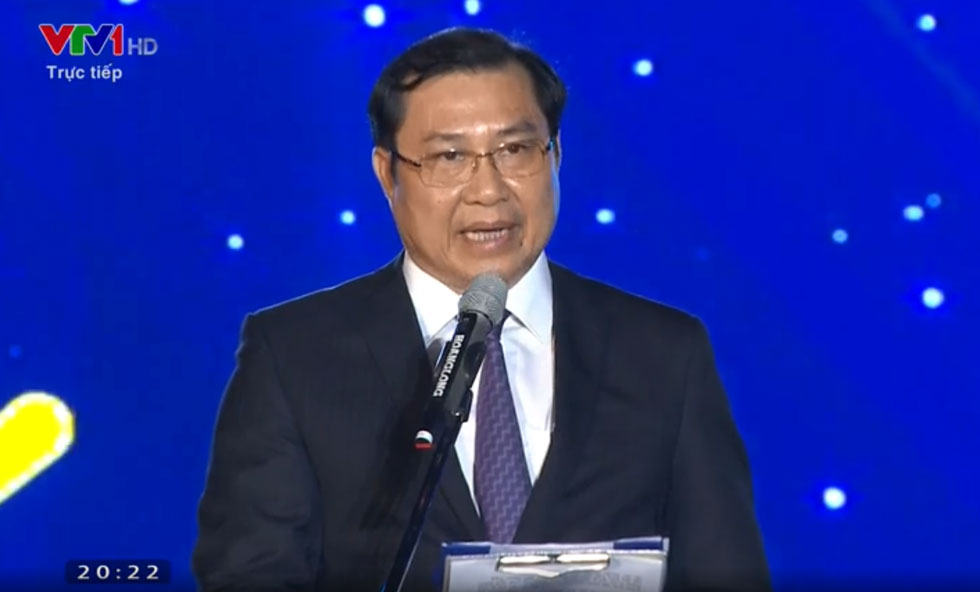 Chủ tịch UBND thành phố Đà Nẵng Huỳnh Đức Thơ phát biểu khai mạc Lễ hội pháo hoa quốc tế Đà Nẵng DIFF 2018
