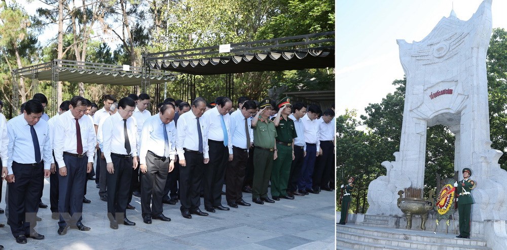 Lãnh đạo Chính phủ dâng hương tại Nghĩa trang Liệt sĩ Trường Sơn