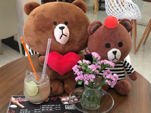 teddy bear with coffee