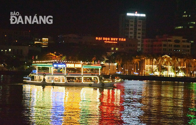 A tourist boat operating on the Han River