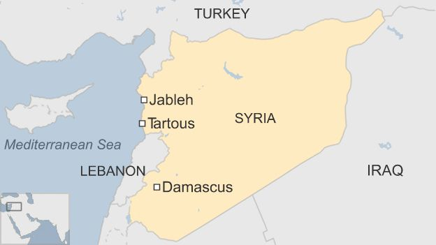 Bản đồ Syria (Đồ họa: BBC)