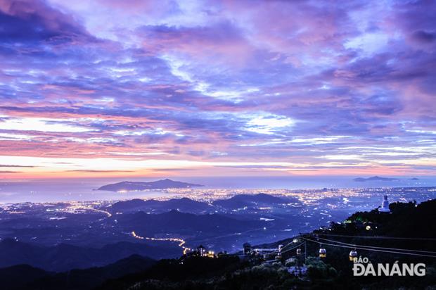 The magnificent view of the city from the pagoda at dawn and …