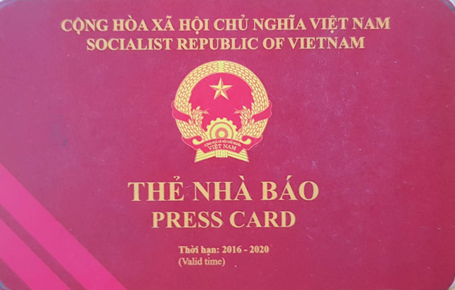 Thẻ nhà báo và Thẻ hội viên Hội Nhà báo Việt Nam
